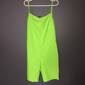 Neon green unitard
